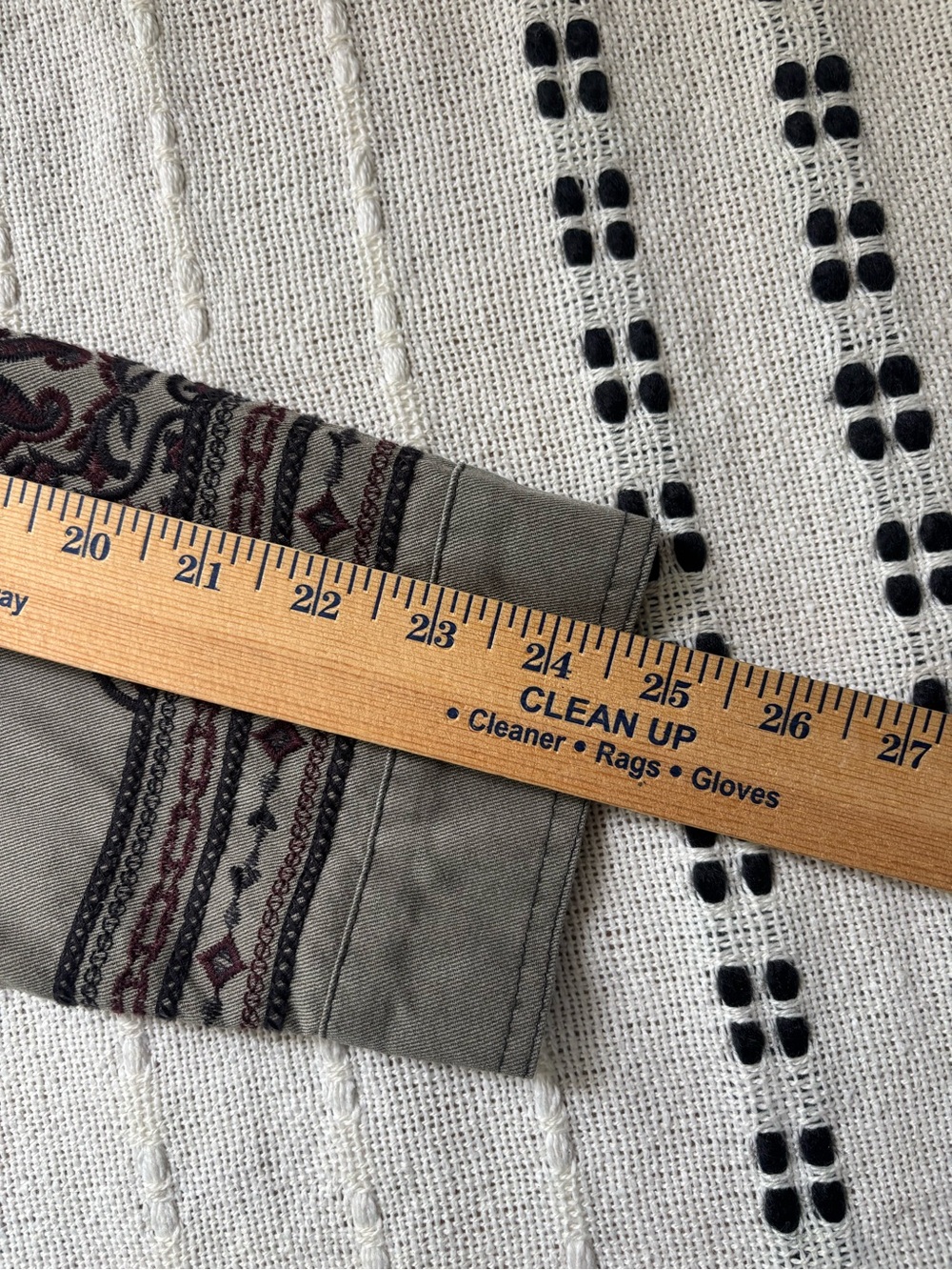 Knox Rose Olive Green Embroidered Jacket Boho Utility Cardigan Size XXL Earthy - Picture 12 of 13